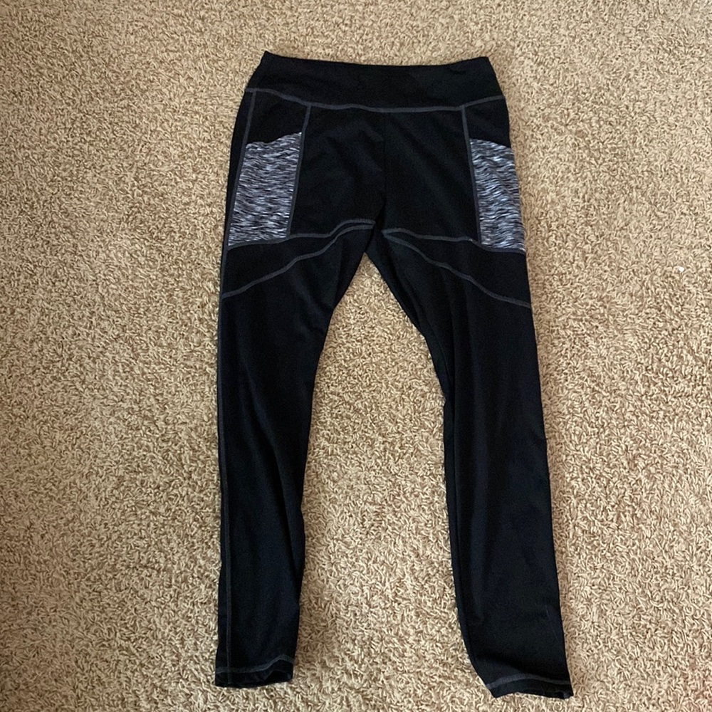 Black and grey, athletic leggings